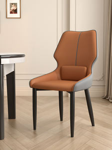 <span class=keywords><strong>เก้าอี้</strong></span>รับประทานอาหารหนังคุณภาพสูงที่ทันสมัยพร้อมโครงเหล็กเบาะกันน้ำสามารถติดตั้งได้สำหรับใช้ในบ้านและโรงแรม - Product Image 5