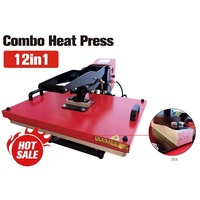 Presse à chaud manuelle hydraulique 16x24 pouces (40x60cm) à clapet haute pression pour sublimation sur T-shirts, mugs, casquettes, assiettes, chaussures, stylos, balles