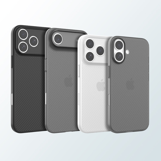 Twins for Anti Slip Case Compatible with iPhone 17 2025 Ultra Thin Shockproof Protective Phone Case for Wavy Style Phone Cover