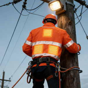 Men Autumn Winter Smart Infrared <strong>Electric</strong> Heating Hi Vis Outdoor Thermal Warm <strong>Heated</strong> <strong>Jacket</strong> - Product Image 2