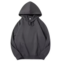 Op maat geborduurd logo herfst gebreide katoenen fleece effen kleurige hooded sweatshirt heren werkkleding team uniform OEM ODM regular