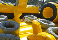 Vente directe d'usine Cours de guerrier Ninja gonflable toxique personnalisable Parcours d'obstacles Portable Meltdown Junior Obstacle