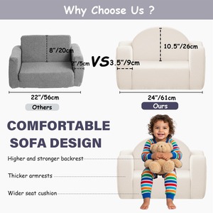 Chaise pour tout-petit <span class=keywords><strong>convertible</strong></span> en bonhomme de neige lumineux – Canapé <span class=keywords><strong>enfant</strong></span> à bascule - Product Image 5