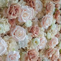Mur de fleurs de roses artificielles faites à la main de couleur kaki pour les propositions de mariage Fête des mères Occasions festives de Noël