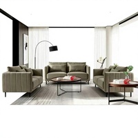 Ensemble de canapés de bureau en cuir moderne - Taille personnalisée pour la maison, le bureau, la chambre à coucher, le salon