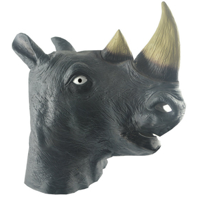 Nueva Máscara de <span class=keywords><strong>Rinoceronte</strong></span>, Máscara de Broma, Disfraz de Halloween, Máscara Divertida de Animal de Silicona - Product Image 2