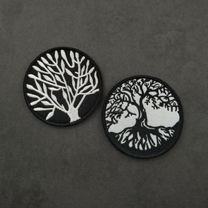 수 놓은 생명의 나무 벨크로 패치, 바이킹 라운드 완장, 나침반 전술 사기 배지 - Product Image 2