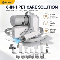 LILIPRO PD900 Aspirateur professionnel 3-en-1 haute puissance pour animaux de compagnie, kit de toilettage sans fil, tondeuse à poils pour chien silencieuse, lime à ongles pour chat