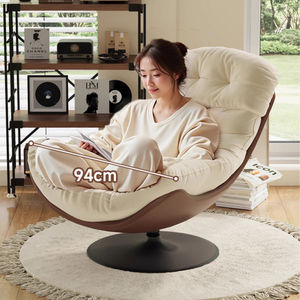 Sillones Mecedoras Giratorios 360° de Terciopelo y Metal, Juego de Muebles de Cuero de Lujo Nórdico Moderno para Sala de Estar, Sofá, Sillones de Descanso - Product Image 4