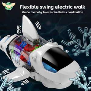 Nouvelle arrivée Électrique Gear Jouet Transparent Gear Électrique Requin <span class=keywords><strong>Modèle</strong></span> Swing Lumineux Musique <span class=keywords><strong>Concept</strong></span> Jouet Voiture - Product Image 2