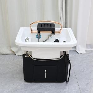Évier de shampoing de salon avec système de circulation d'eau Lavabo de thérapie capillaire connectable au lit de beauté - Product Image 2
