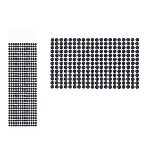 Adesivi con Strass Ilan 6mm Neri Lucidi, Confezione Grande da 504 Pezzi - Product Image 1