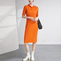 Robe chemise décontractée unie pour femme, nouvelle collection 2026, longueur genou, manches courtes