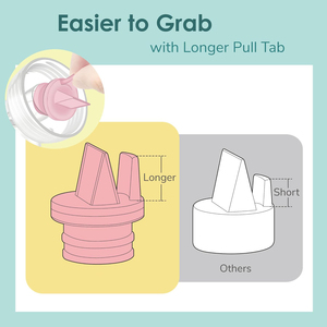 Accessoires de <span class=keywords><strong>tire</strong></span>-<span class=keywords><strong>lait</strong></span> portable de haute qualité avec protection anti-reflux, valve en silicone sans BPA en forme de bec de canard avec languette de traction - Product Image 4