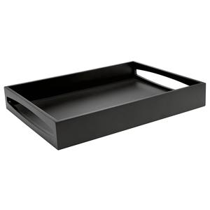 Leopold <b>Tray</b> Rectangular <b>Black</b> Decorative Serving <b>Tray</b> For Home Office Use - Product Image 1