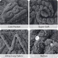 Plüsch-Schal TV-Fleece-Decke Poncho Fabrik China Winter Flauschige Tragbare Sherpa-Decke mit Taschen für Erwachsene
