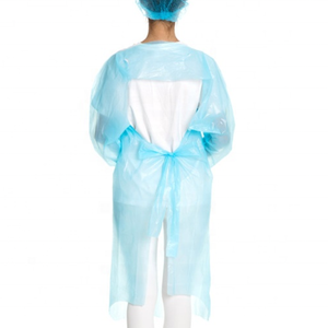 Di alta qualità monouso isolamento CPE camice con cravatte di protezione indumenti - Product Image 3