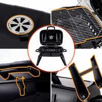 Barbecue portable pliable au charbon de bois pour le camping en plein air, la maison et les petites cours, modèle BQ151B, 4,9 kg