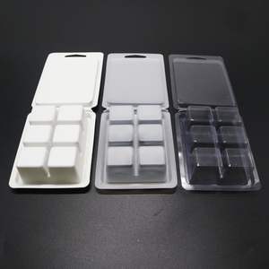 Balmumu eriyik plastik ambalaj için özel mat siyah/şeffaf/beyaz buzlu kapaklı ambalaj 6 boşluk kalıp balmumu eriyik kapaklı - Product Image 3