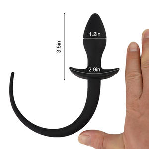 Sexbay Top Tien Explosieve Anale Plug Waterdruppel Hondenstaart Medische Siliconen Lange Staart Butt Plug Sexy Homo En Lesbische Flirten - Product Image 2