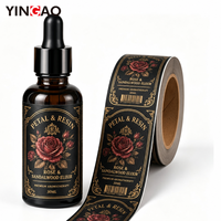 Maßgefertigte Ölbeständige Private Botanische Ätherische Öl-Flaschenetiketten Gestempelt Stark Klebende Verpackung Vinyl-Logo Rollenverpackung