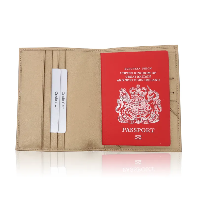 Couverture de passeport en cuir Pu de haute qualité porte-cartes porte-passeport portefeuille de voyage étui à passeport