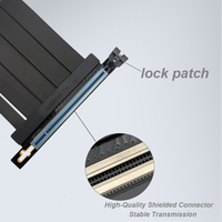 Câble d'extension vertical pour carte graphique PCIe 5.0 X16, Riser Gen5, 12V 36W, avec blindage EMI en TPE et cœur en cuivre, PCB 6 couches