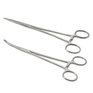 Pinces hémostatiques en acier inoxydable à tête droite et incurvée pour usage chirurgical vétérinaire canin réutilisable - Product Image 4