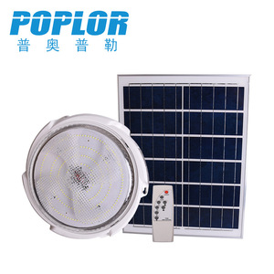 Poplor Solar Led Ceiling Light 40 60 100 300W Remote Control Outdoor Camping <b>Lamp</b> - Product Image 1