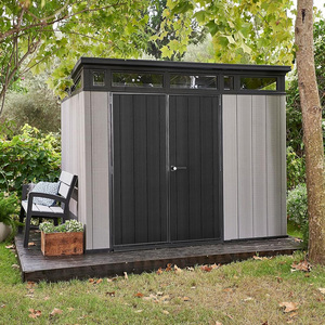 Casetta da Giardino Keter Artisan 277x218x226H cm Effetto Legno Spazzolato Grigio Duotech per Stoccaggio - Product Image 6