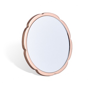 กระจกมือถือเคลือบสีชมพูรูปดอกไม้เดี่ยวแฟชั่น - Product Image 5