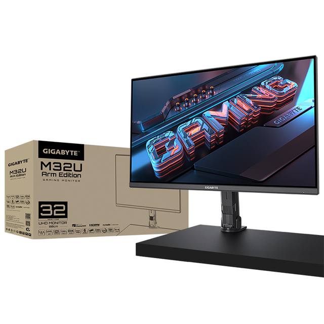 GIGABYTE M32U Arm Edition  31.5'' 32'' 4K Gaming Monitor With IPS 144Hz Refresh Rate UHD Support 1ms Response Time