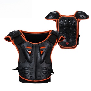 Gilet de protection pour moto en Cordura respirant pour hommes et enfants, avec protections rigides, bretelles réglables et manches longues - Product Image 1