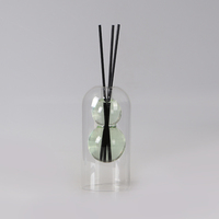 Bouteille d'arôme à double paroi de 150ml 180ml Bouteille de diffuseur de roseau en verre parfumé de luxe avec bâtons de bois
