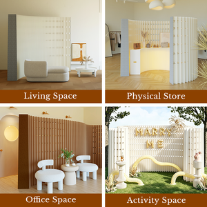 Pantalla Plegable de Papel Resistente y Elástica Spazepaper, Divisor de Espacios Estético <span class=keywords><strong>para</strong></span> <span class=keywords><strong>Oficina</strong></span>, Sala de Exposiciones, Tienda - Product Image 4