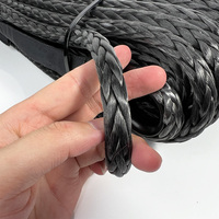Câble de ligne synthétique de câble métallique de treuil synthétique noir Dyneema de 1/2 pouces avec manchon de protection