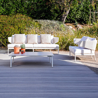 Canapé d'extérieur en rotin imperméable à l'eau pour balcon canapé jardin villa cour modèle rotin petit canapé