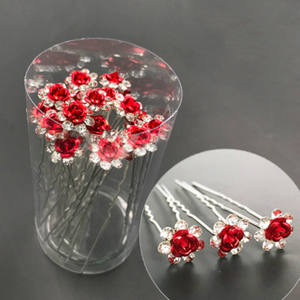 <span class=keywords><strong>Épingle</strong></span>s <span class=keywords><strong>à</strong></span> <span class=keywords><strong>Cheveux</strong></span> en Forme de U avec Perles et Fleurs de Rose, Bijoux de <span class=keywords><strong>Cheveux</strong></span> Élégants pour Femmes, Accessoires de <span class=keywords><strong>Mariage</strong></span>, Ornements de Tête, Vente en Gros - Product Image 4
