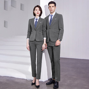 Unisex Stretch Suit Set Professional Formal Wear Work Uniform Nylon Fabric KSL-6693 - Product Image 4