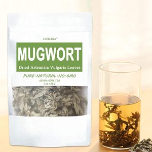 LYCKLIGA Thé en vrac biologique d'armoise, feuilles d'armoise séchées (sac en vrac), pure armoise Argyi, <span class=keywords><strong>tisane</strong></span> traditionnelle chinoise - Product Image 5