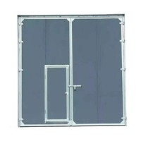 Porte industrielle automatique en acier robuste pour entrepôt, porte battante à isolation thermique