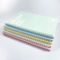 Vente en gros simple cahier à bobine A5 épaissi haute valeur de couleur imprimé spirale de papier de cahier d'exercices pour les élèves du primaire