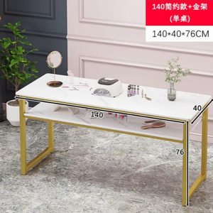 Nail Salon Set Metal Long Tables <b>Vanity</b> <b>Makeup</b> Marble Manicure Furniture Set Nail Table - Product Image 5