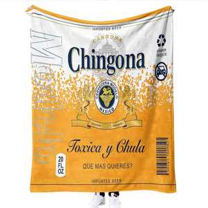 2023 nuevo diseño EE. UU. Venta caliente personalizado mexicano Borracha Chingona Toxica sublimación polar viaje manta de poliéster - Product Image 2