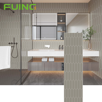 Panneau mural SPC moderne de luxe FUING en pierre, plastique et ciment, imperméable, ignifuge et antistatique pour salon