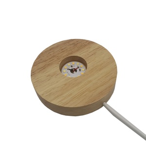 USB LED ánh sáng ban đêm gỗ rắn giữ đèn thiết kế hiện đại <span class=keywords><strong>3D</strong></span> Pha Lê tự làm quà tặng sáng tạo thủ công cơ sở Pin Plug-in bán buôn - Product Image 3