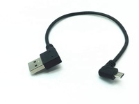 Câble de données micro USB à angle droit mâle à angle gauche à 90 degrés 3A charge rapide cuivre pur tressé pour ordinateur