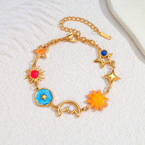 Pulsera de Acero Inoxidable Estilo Verano JY Fashion, Estilo Océano, Multielementos, Concha, Estrella, Forma de Corazón - Product Image 4