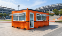 Restaurant alimentaire en conteneur à deux étages, bar en conteneur maritime, kiosque avec terrasse