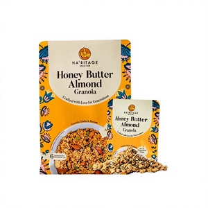 HA'RITAGE Granola de Miel, Mantequilla y Almendras 216g |   Cereal Instantáneo para el Desayuno, Alto en Fibra, Alto en Proteínas, Sin Gluten, Sin Azúcar - Product Image 1